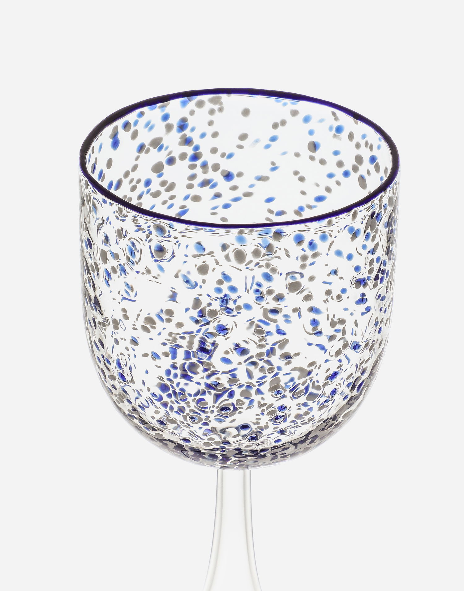 Home decor Dolce & Gabbana Multicolor Wine Glass Modrá | TCB001TCALZUB001, 1
