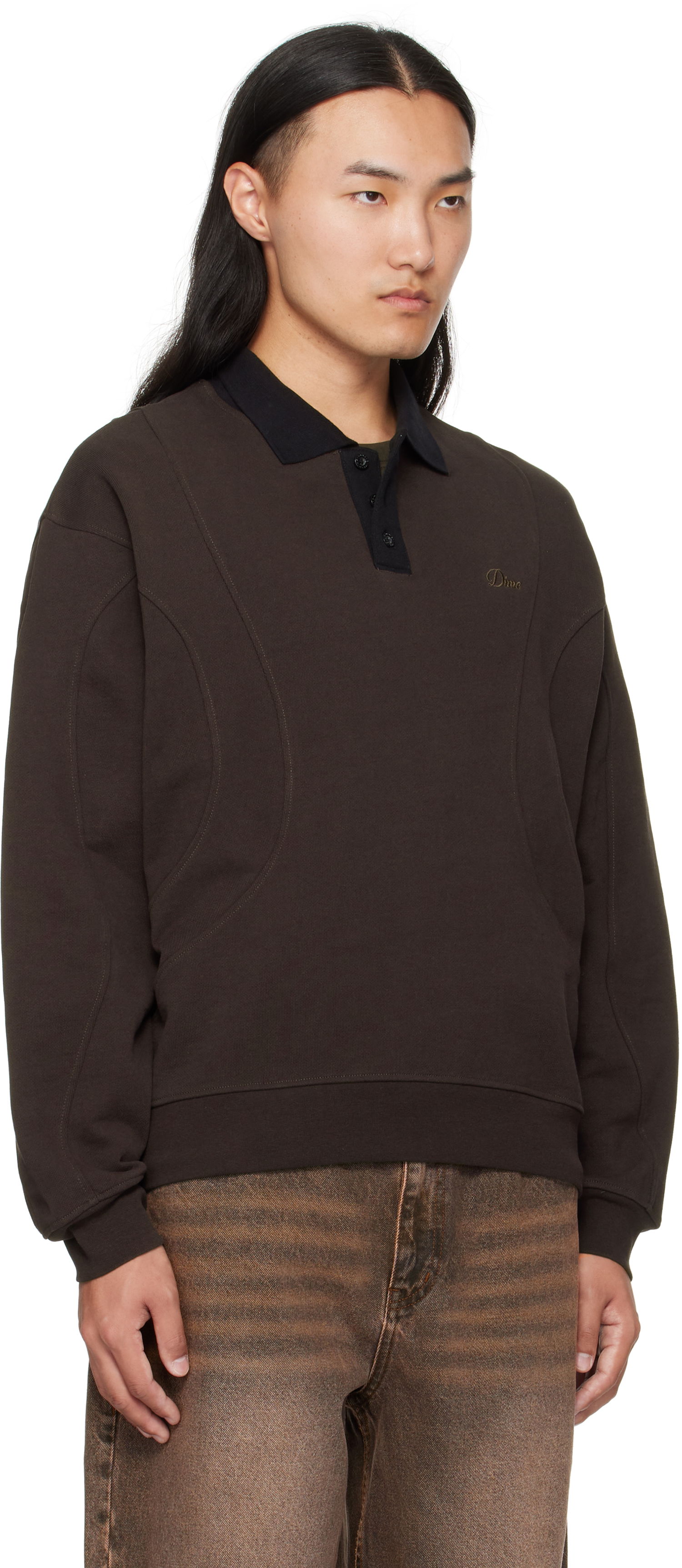 Polo tričko Dime Dime Ruby French Terry Polo Hnedá | DIMEFA255BRW, 1