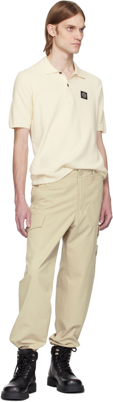 Polo tričko Stone Island Stone Island Soft Organic Cotton Micro Stitch Polo Biela | K1S15 5100033 S00B5, 3