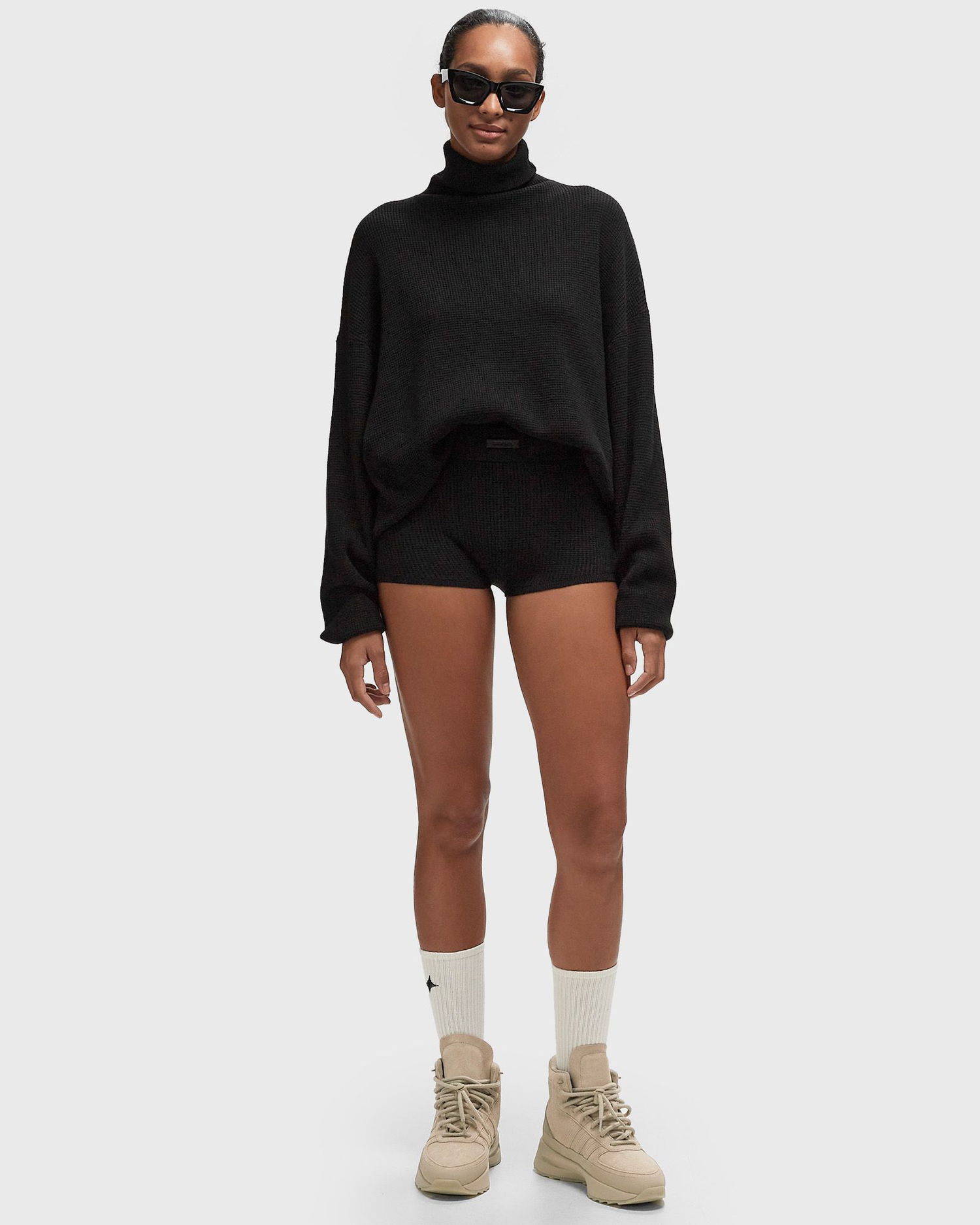 Šortky Fear of God Fear Of God Essentials Waffle Boy Shorts Čierna | 192BT247250FW-001, 1