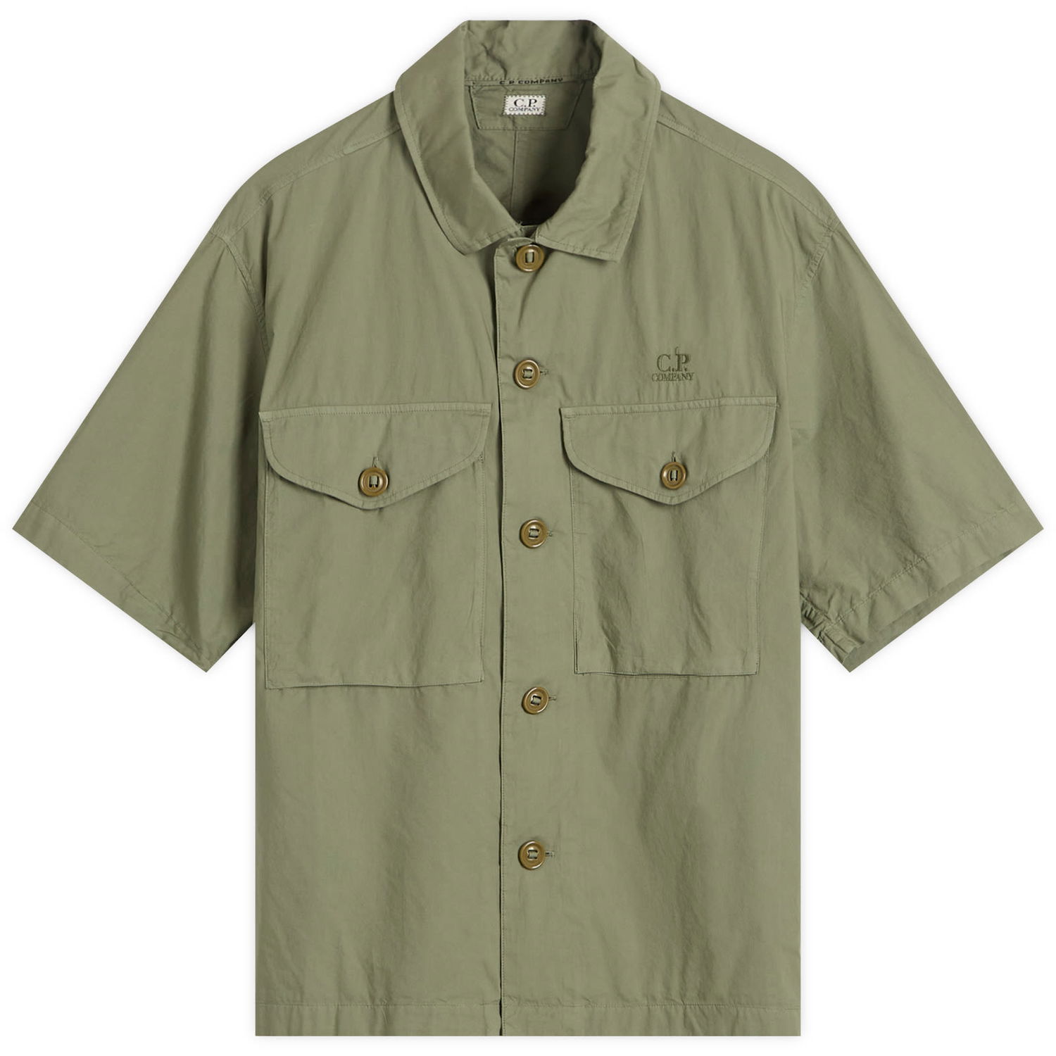 Košeľa C.P. Company C.P. Company Boxy Short Sleeve Shirt Zelené | 18CMSH236A-005328G-GRN, 1