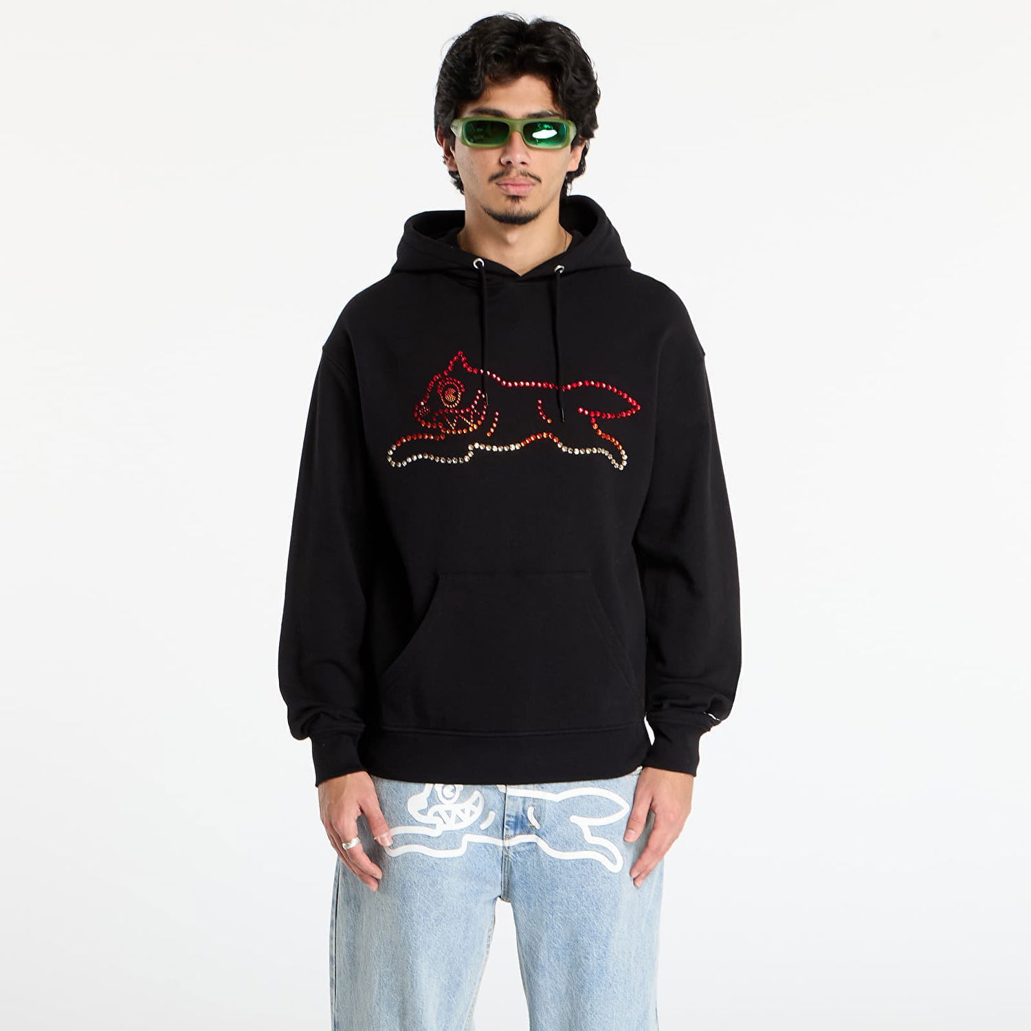 Mikina BILLIONAIRE BOYS CLUB Icecream Crystal Running Dog Popover Hood Čierna | IC25488 Black, 0