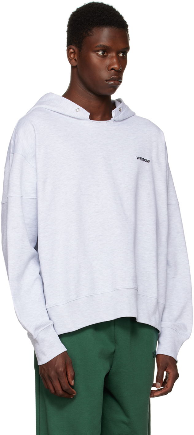 Mikina We11done We11done Raw Edge Hoodie Šedá | WD-TH3-22-867-U-GY, 1