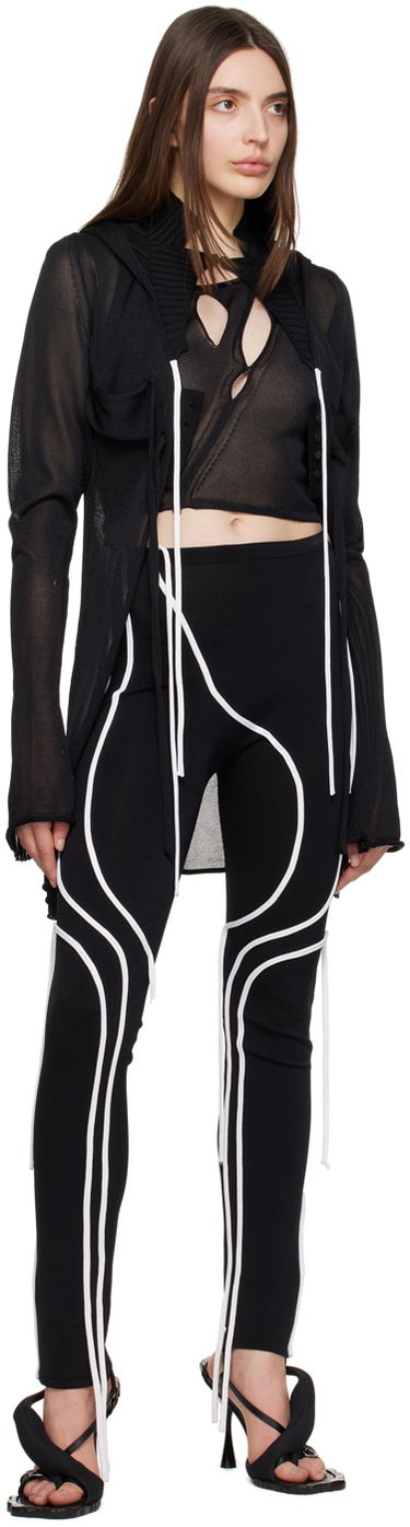 Sveter Ottolinger Ottolinger Hooded Sheer Cardigan Čierna | 705401, 3
