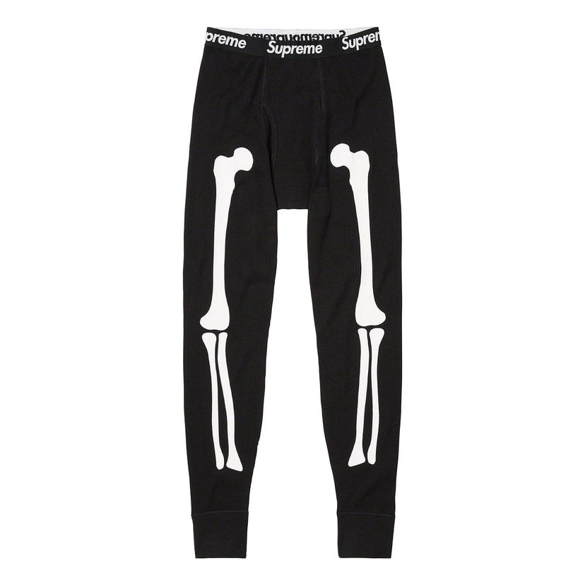 Ponožky Supreme Thermal Crew Pants with Bone Print Čierna | SUP-FW23-155