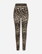 Jersey Leggings With Leopard Design
