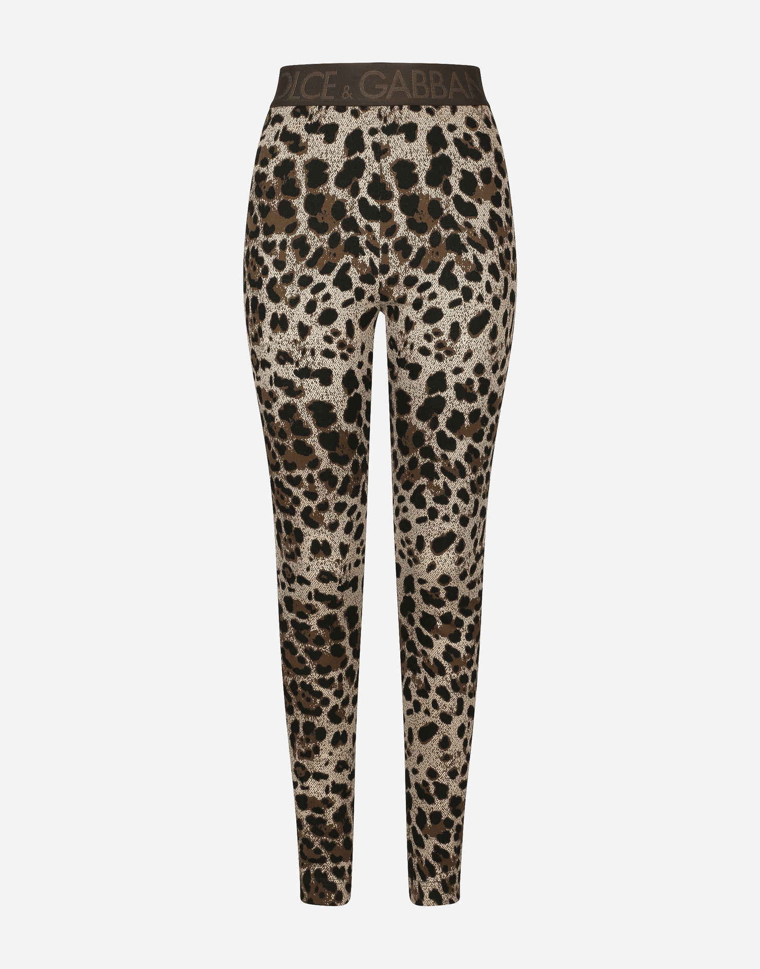 Legíny Dolce & Gabbana Jersey Leggings With Leopard Design Hnedá | FTCQKTFJGASS8350, 0
