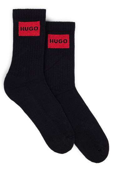 Ponožky BOSS Two-Pack of Short Socks with Logo Labels, HUGO Čierna | 50510640, 0