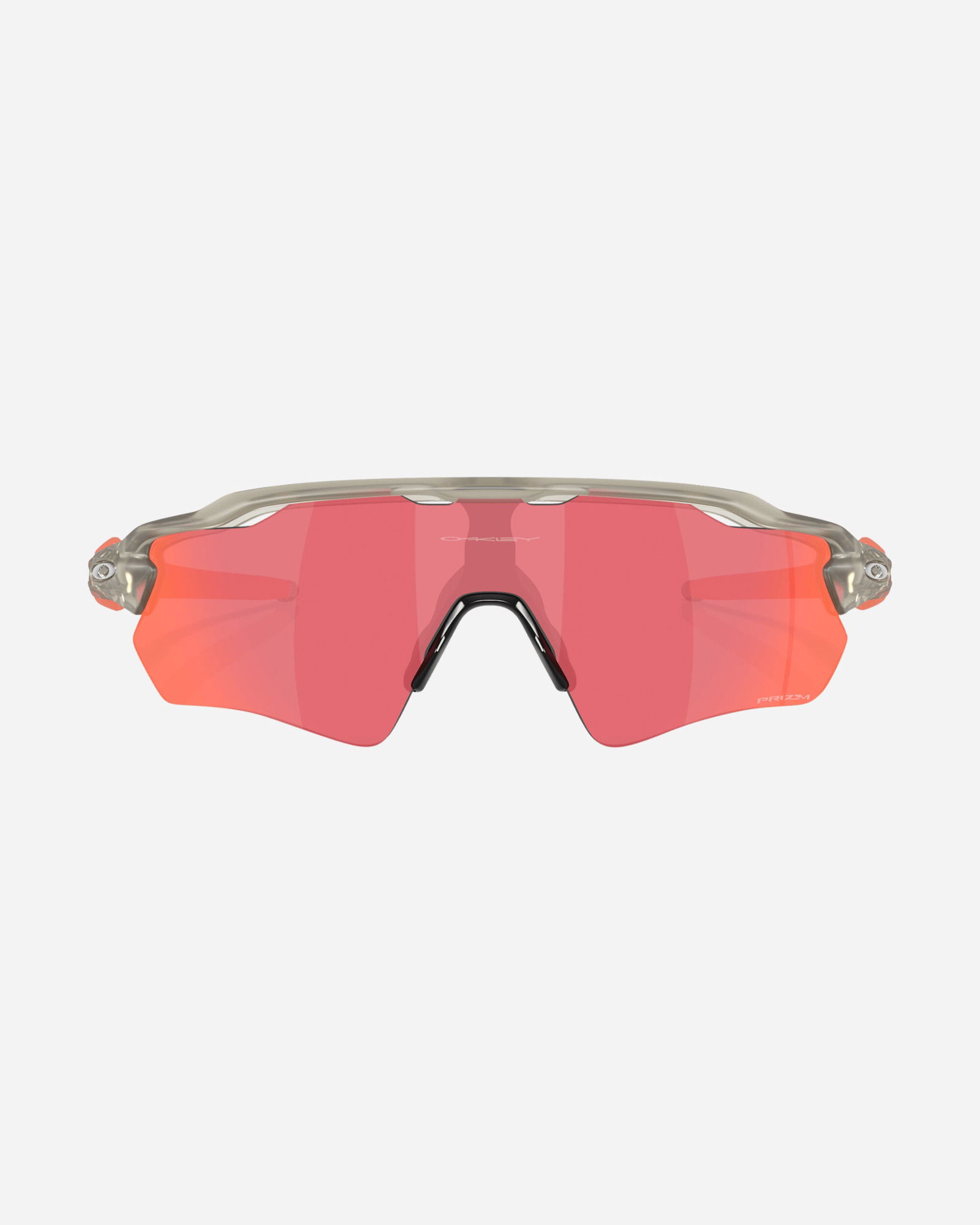 Matte Grey Sports Sunglasses With Red Lenses