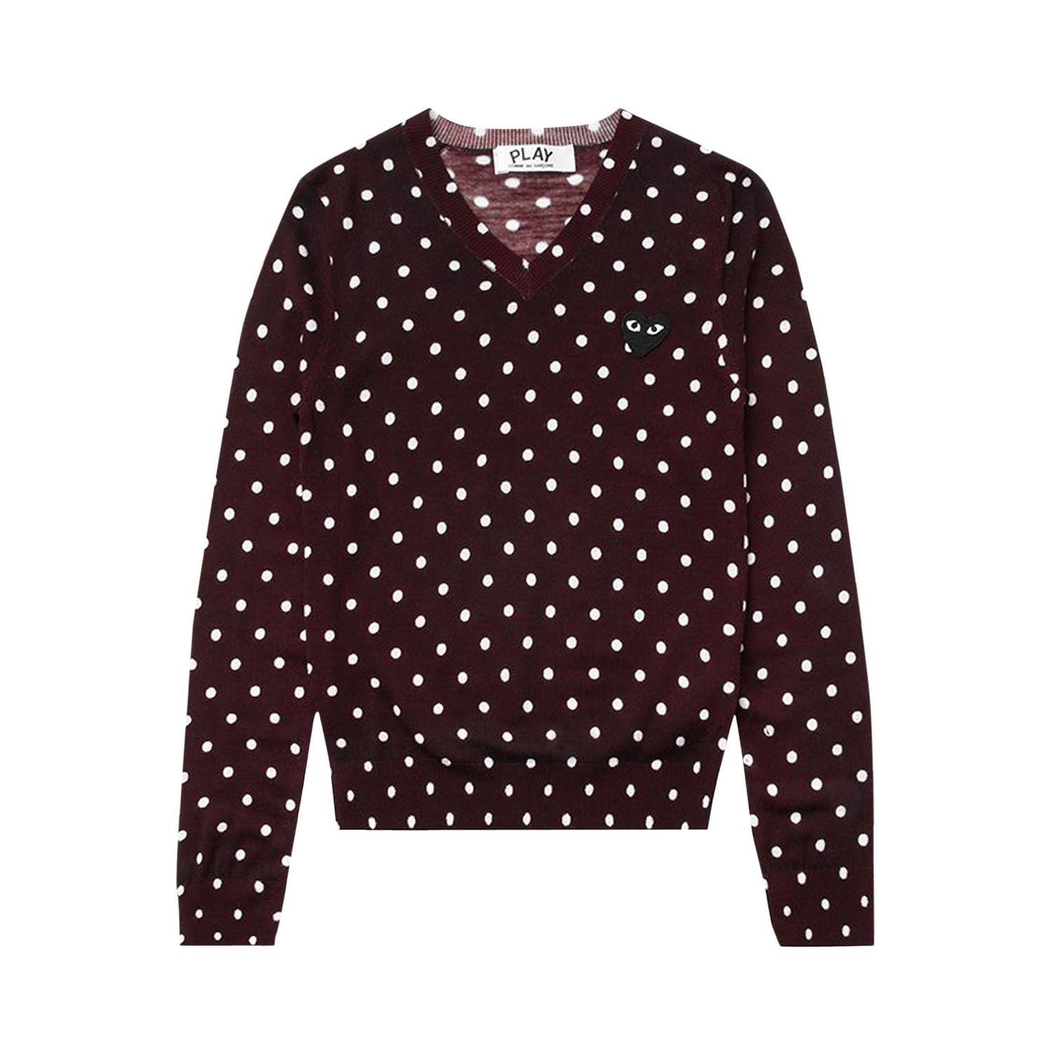 Sveter Comme des Garçons PLAY Polka Dot Crewneck Vínová | az n035 051 3, 1
