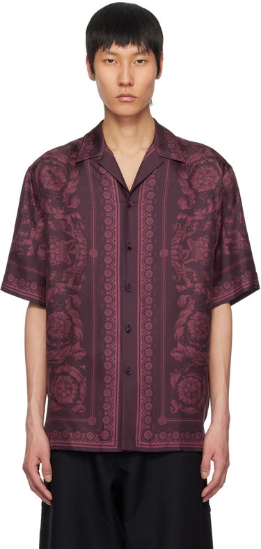 Košeľa Versace Versace Barocco Silk Shirt Fialová | 1003926_1A13557, 0
