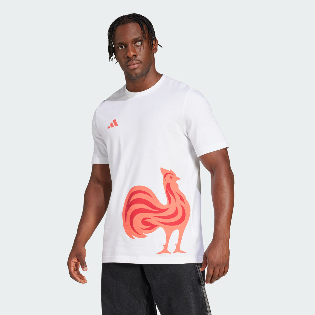Tričko adidas Performance Rooster Graphic T-Shirt Biela | JN4159, 0