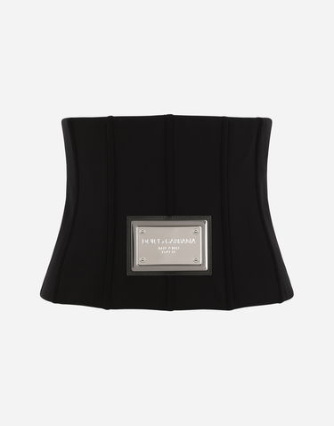 Opasok Dolce & Gabbana Technical Jersey Corset Belt With Tag Čierna | FB373AFUUBDN0000, 0