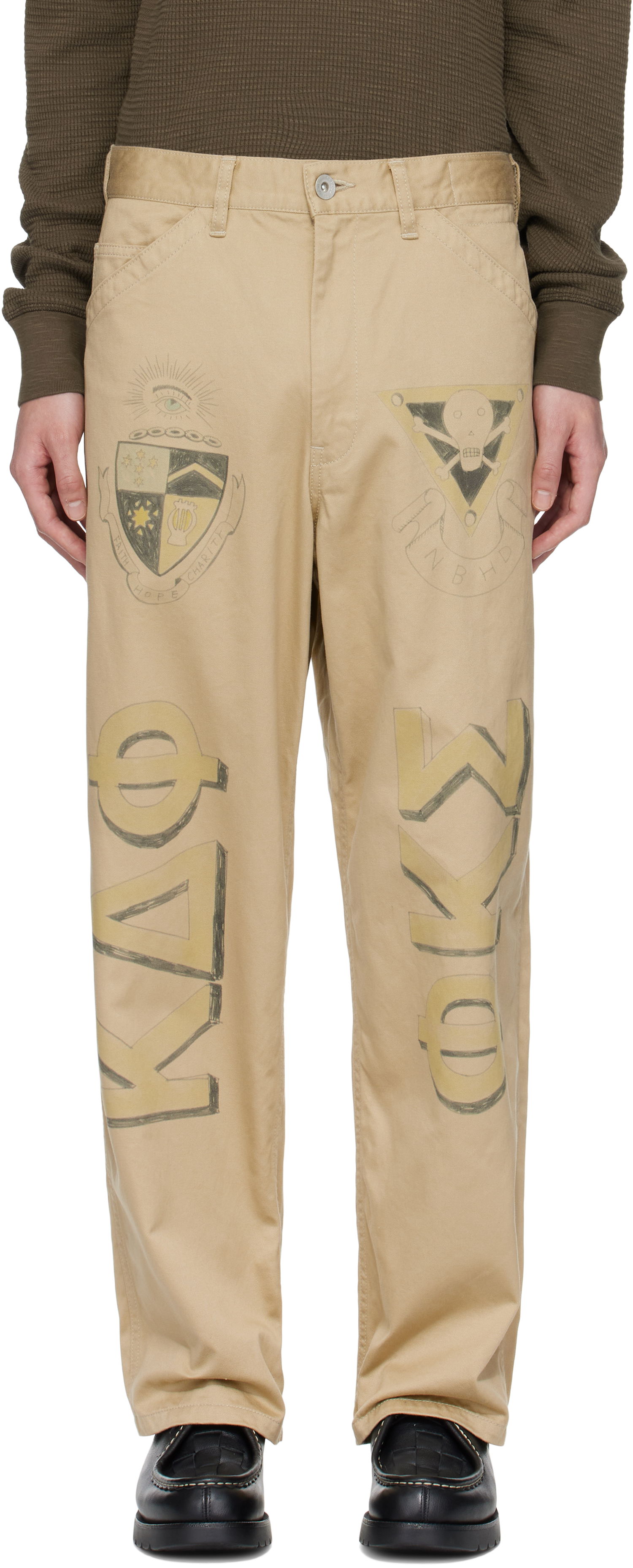 Nohavice Neighborhood Neighborhood Memorial Utility Trousers Béžová | 251AQNH-PTM03, 0