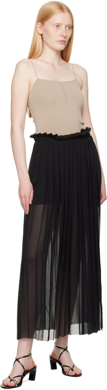 Sukňa AMI AMI Paris Pleated Midi Skirt Čierna | FSK353.PL0027, 3