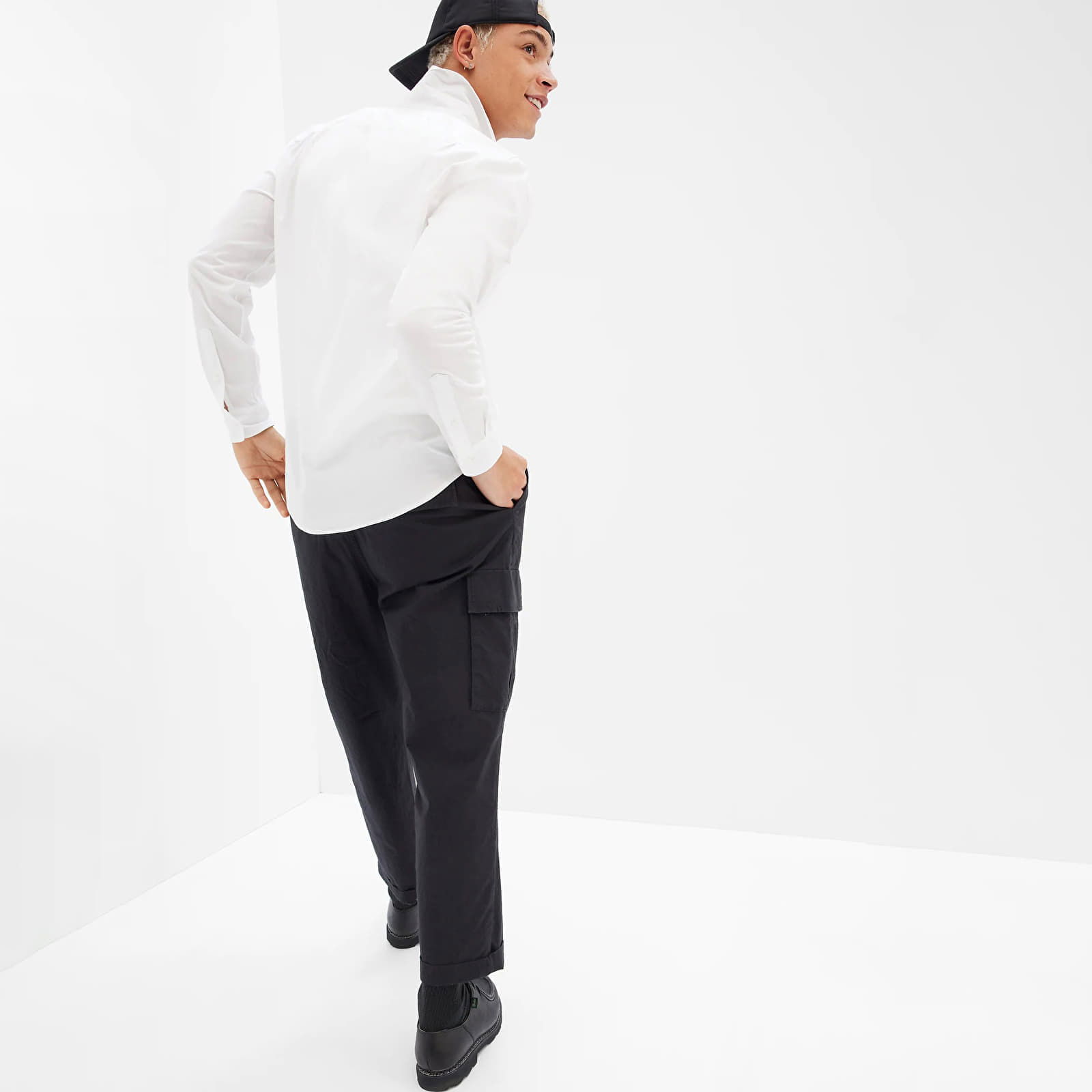 Slim Stretch Poplin Shirt White 2