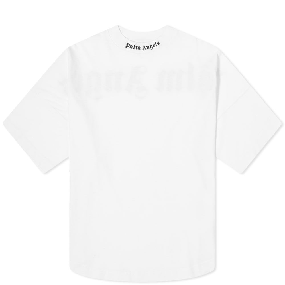 Tričko Palm Angels Mock Neck Oversized Logo Tee Biela | PMAA002R21JER0010110, 0