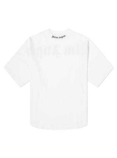 Tričko Palm Angels Mock Neck Oversized Logo Tee Biela | PMAA002R21JER0010110