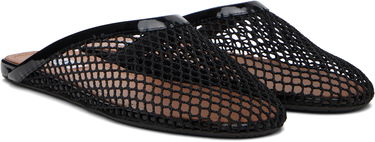 Oblečenie Alaïa ALAÏA Fishnet Flat Mules Čierna | AA3M081TK007, 3