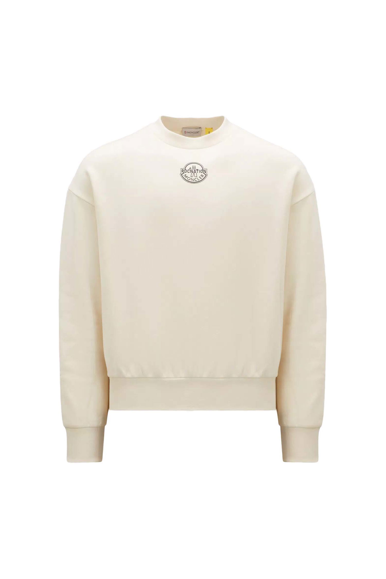 Sveter Moncler Roc Nation by Jay-Z x Logo Sweatshirt Biela | I209W8G00005809KX038, 0
