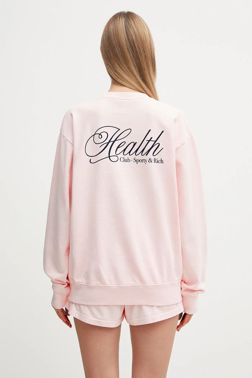 Mikina Sporty & Rich Sporty & Rich Health Script Sweatshirt Ružová | ST071620078P140