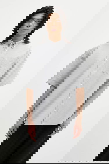 Košeľa Carhartt WIP Braxton Short Sleeve Button-Down Relaxed Fit Shirt Šedá | I031454.2V3XX, 0