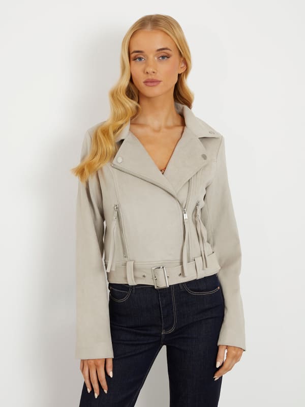 Bunda GUESS Faux Suede Jacket Béžová | W4RL10WFWQ0, 0