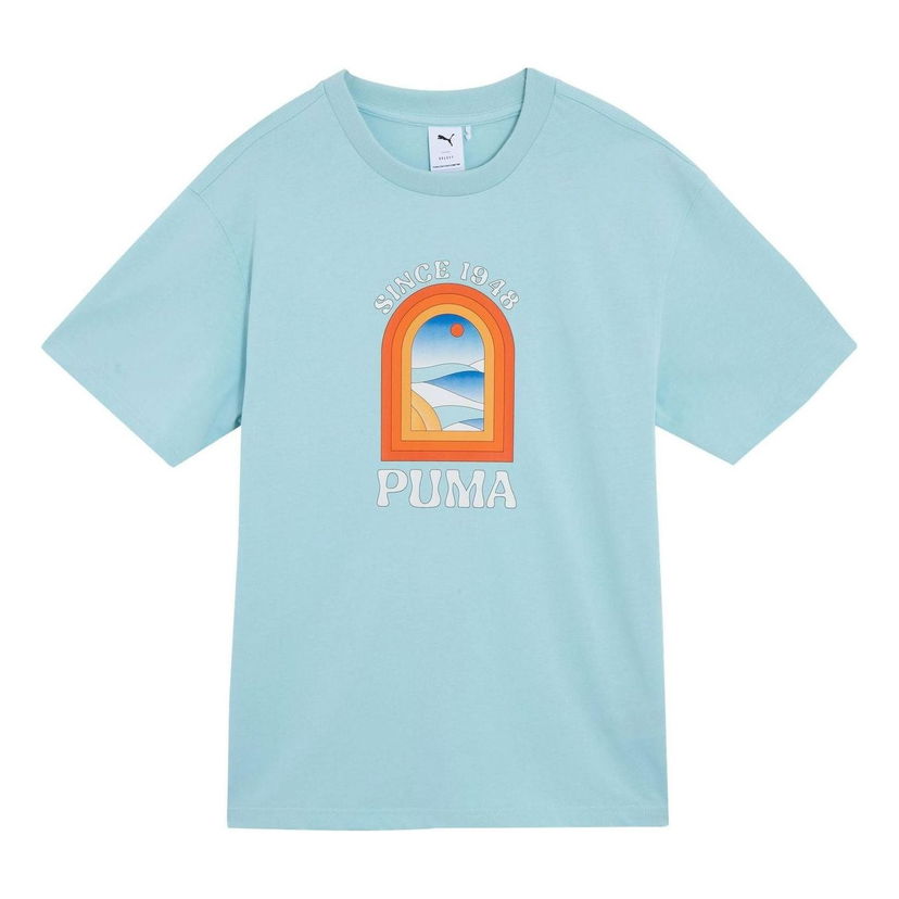 Tričko Puma Apres Court Graphic T-Shirt Modrá | 628235-22