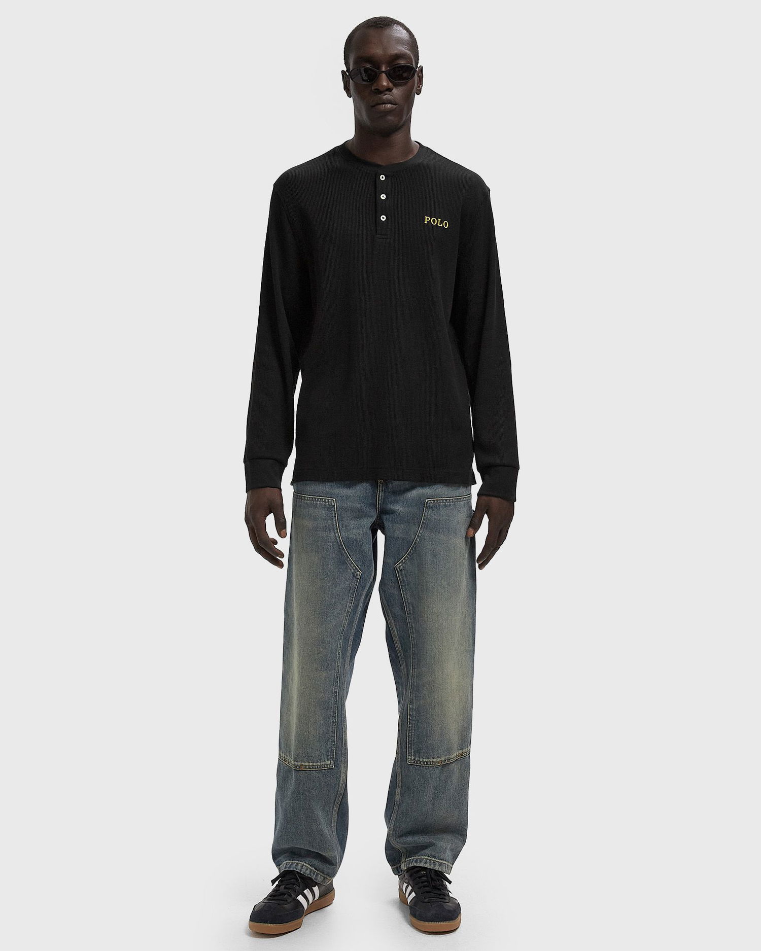 Pyžamo Polo by Ralph Lauren Polo Ralph Lauren Long Sleeve Henley Sleep Top Čierna | 714950609003, 1