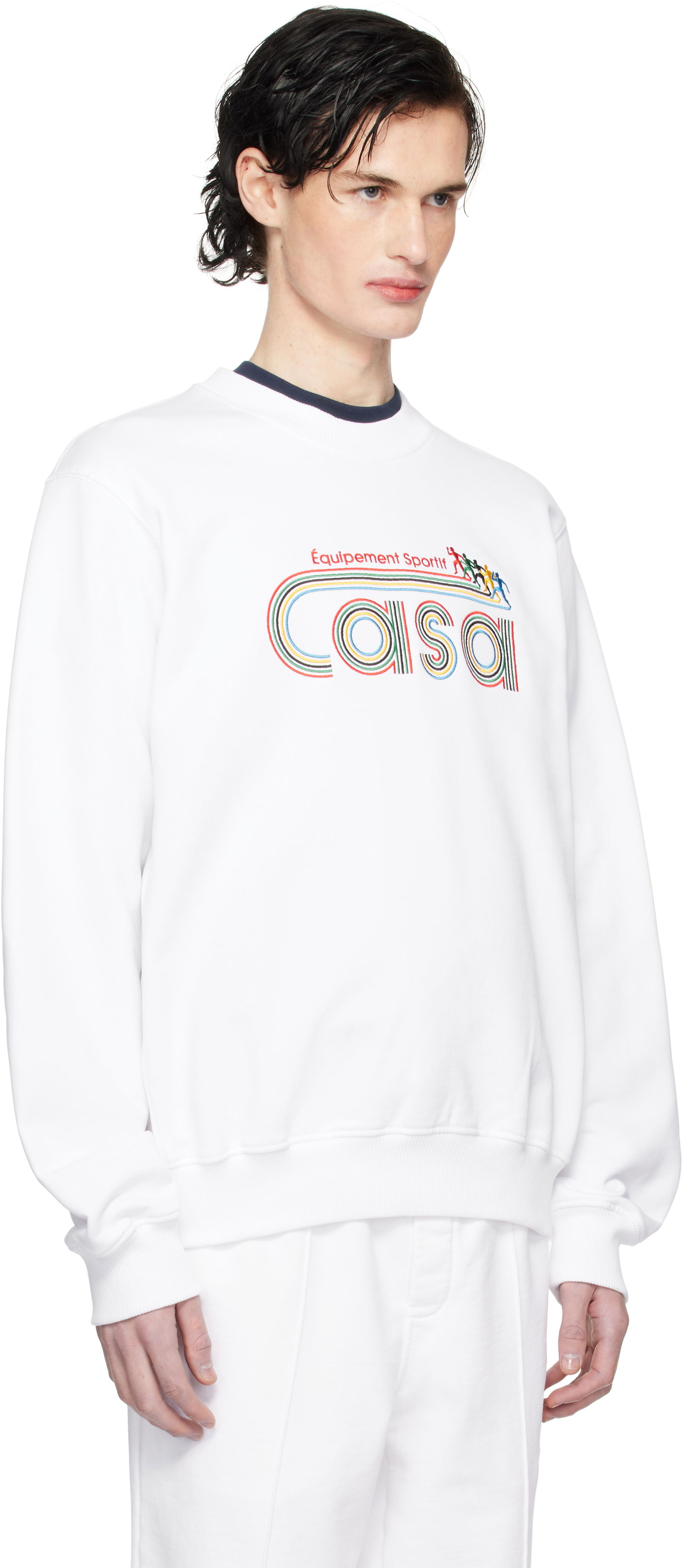 White 'Equipement Sportif' Embroidered Sweatshirt