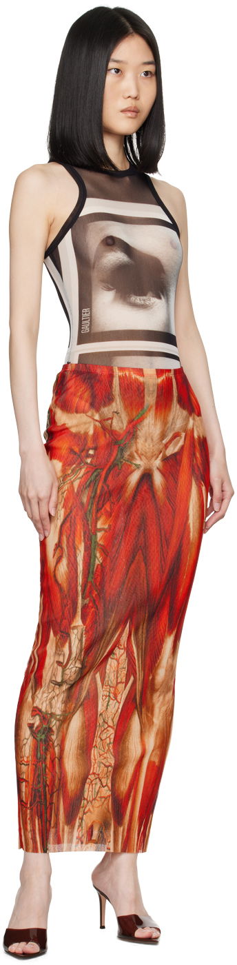 Body Jean Paul Gaultier Gaultier 'The Eyes And Lips' Printed Bodysuit Čierna | 24/30-F-BD045-T553-000201, 4