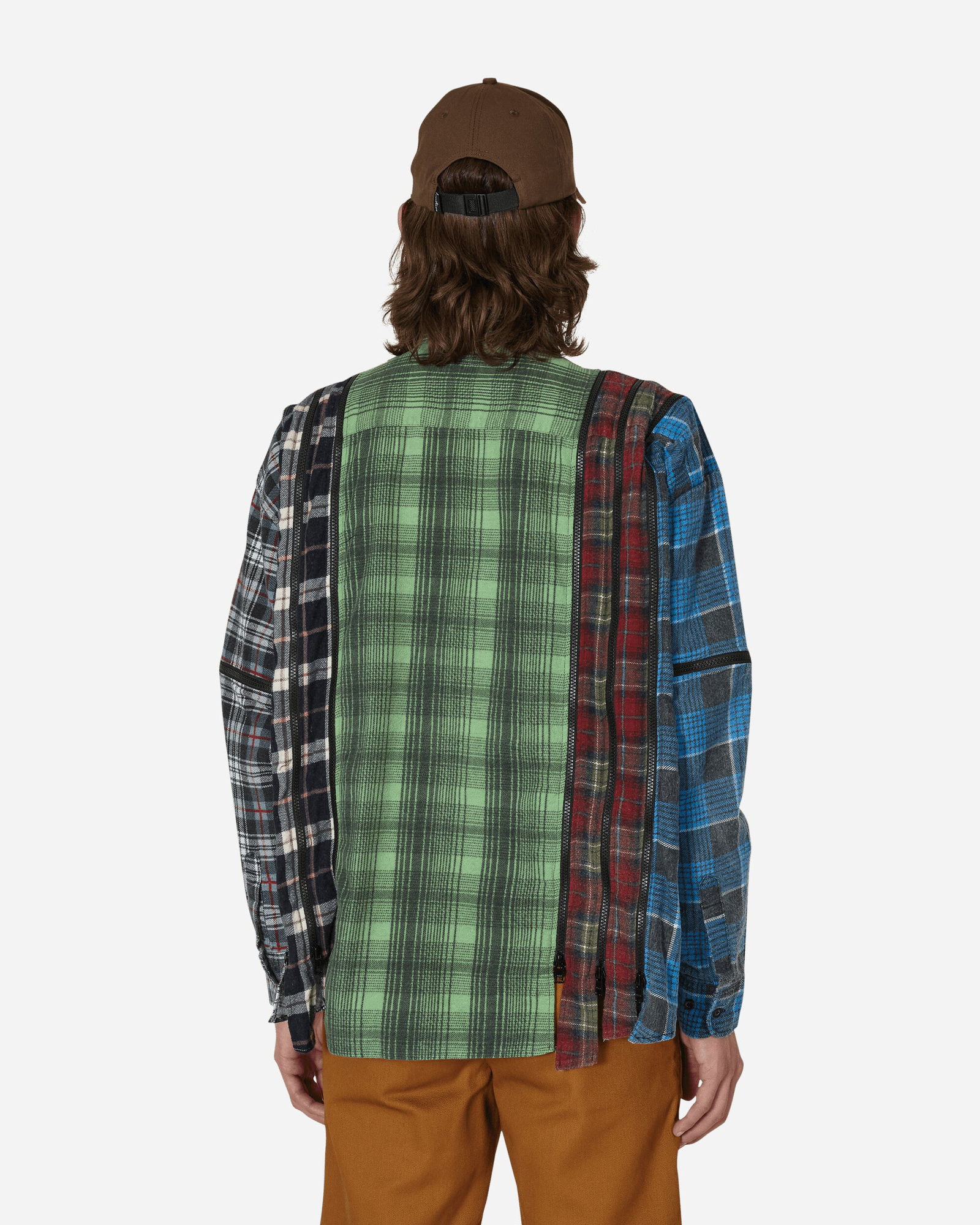 7 Cuts Zipped Wide Flannel Shirt