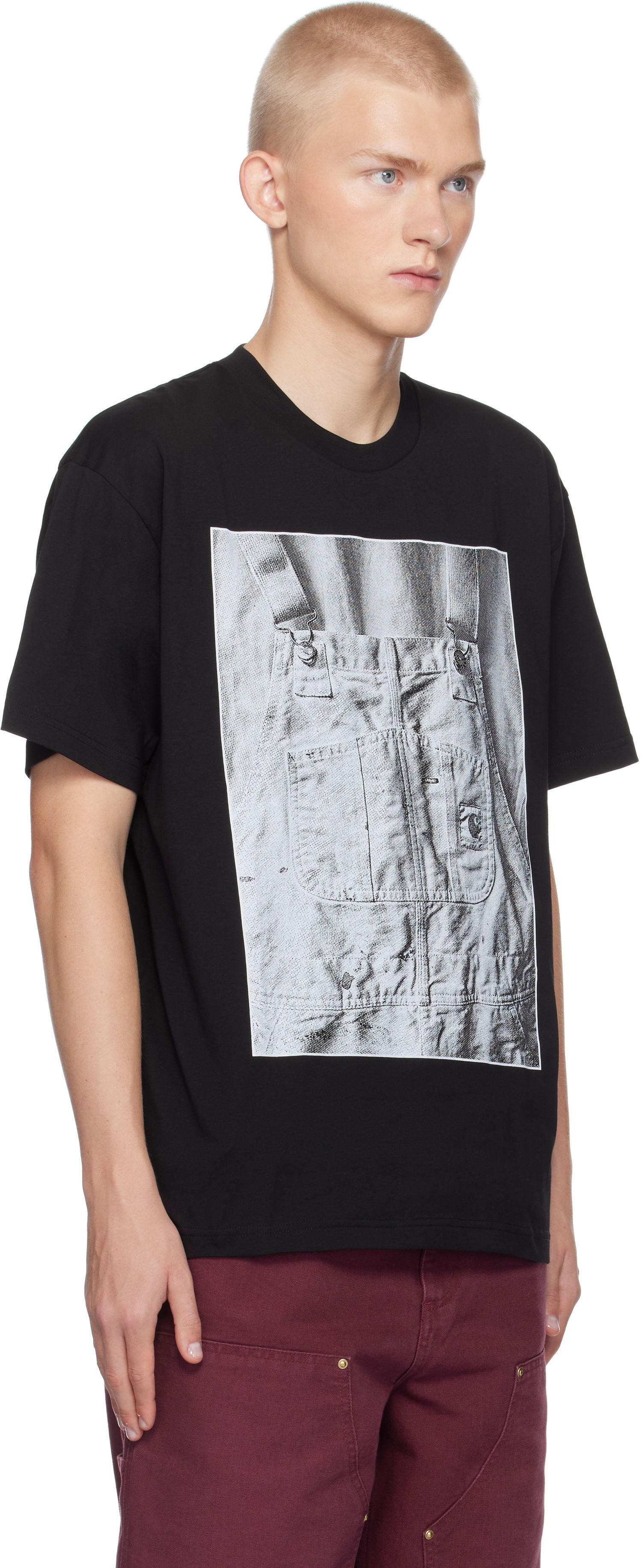 Tričko Carhartt WIP Black BIB Graphic Print T-Shirt Čierna | I033962, 1