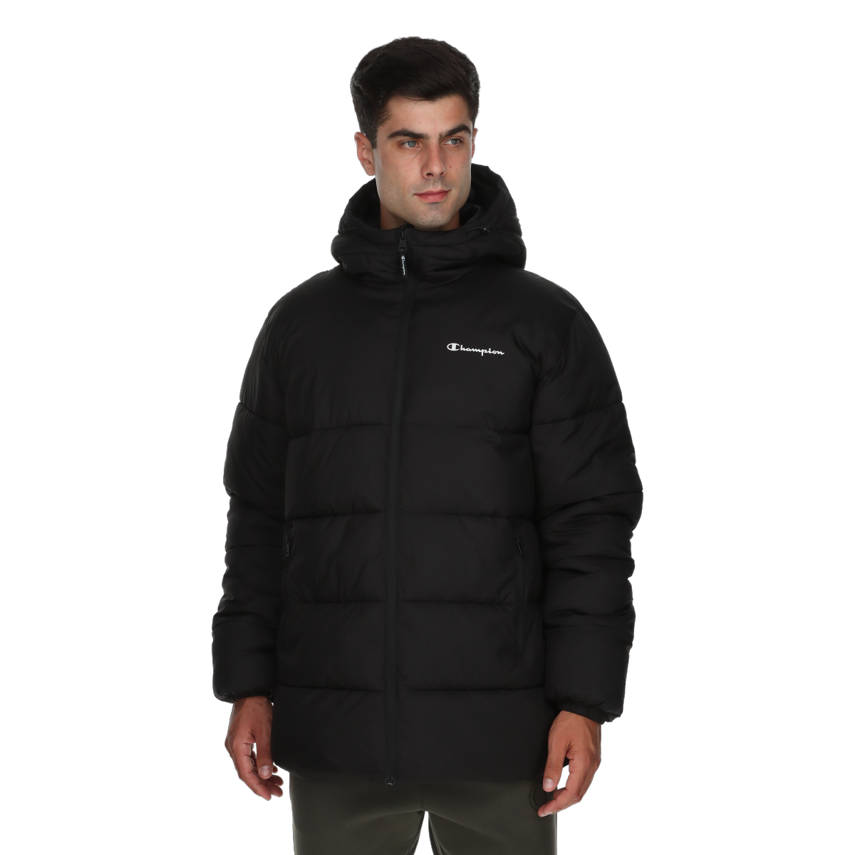 Prešívaná bunda Champion Andre Hooded Puffer Jacket Čierna | CHA253M503-01, 0