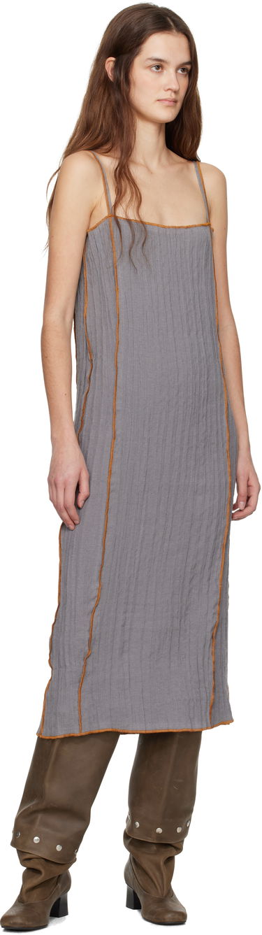 Šaty Baserange Baserange Shok Midi Dress Šedá | DRSKS-LC-SP25, 3