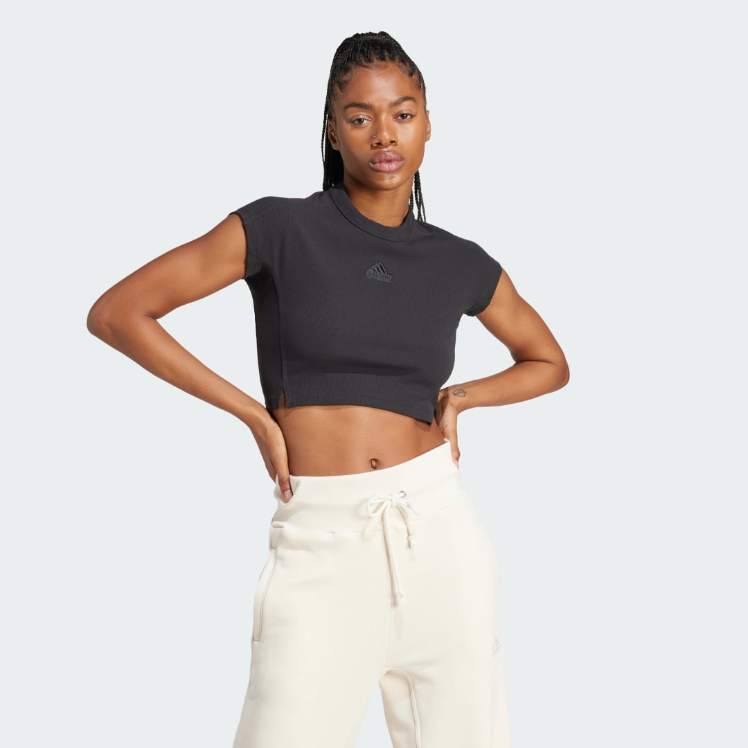 adidas Sportswear Lounge Ribbed Crop