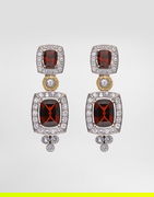 Dolce & Gabbana Eleganza Garnet and Diamond Earrings