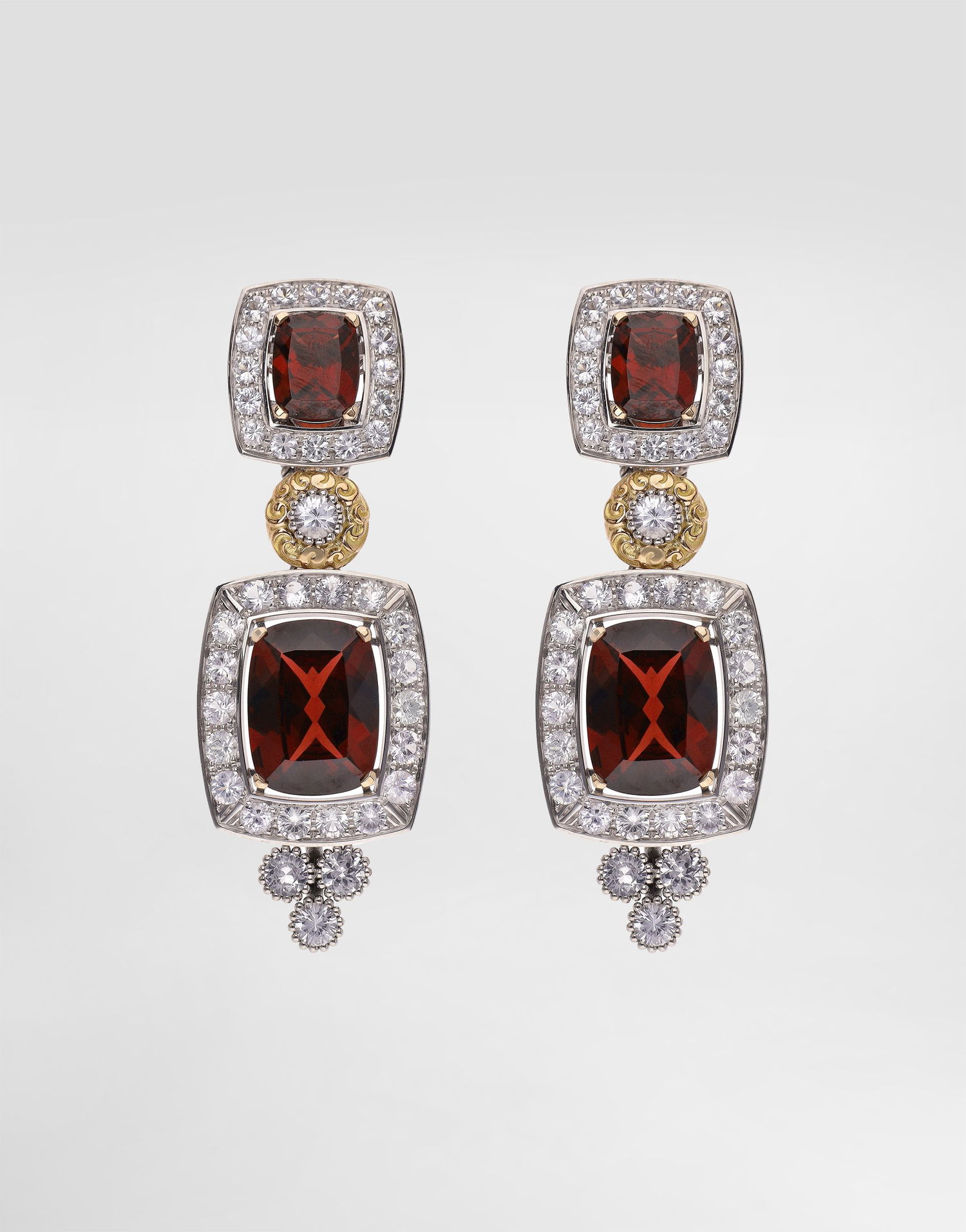 Náušnice Dolce & Gabbana Dolce & Gabbana Eleganza Garnet and Diamond Earrings Červená | WESA5GWGAR1W8266, 0