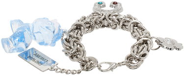 Náramok Chopova Lowena Charm Bracelet with Clover and Blue Crystal Charms Metalická | 6539, 1