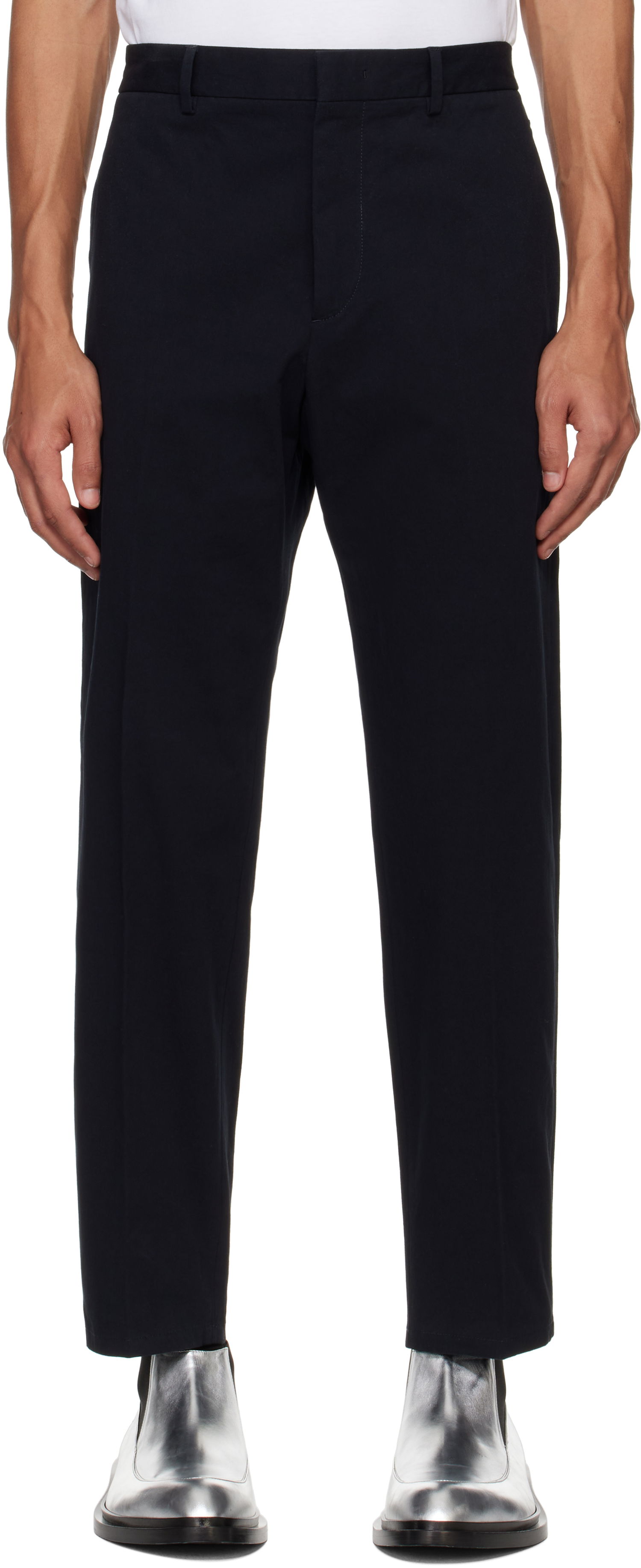 Nohavice Jil Sander Jil Sander Tapered Trousers Navy | J21KA0011_J45286, 0
