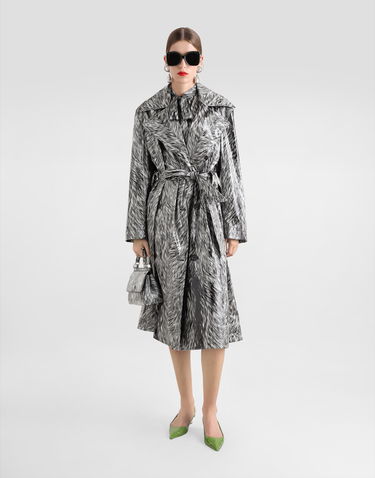 Trenčkot Dolce & Gabbana Dolce & Gabbana Fur-Print Coated Satin Trench Coat Rôznofarebný | F0W2DTFSUBJHI3VQ, 1