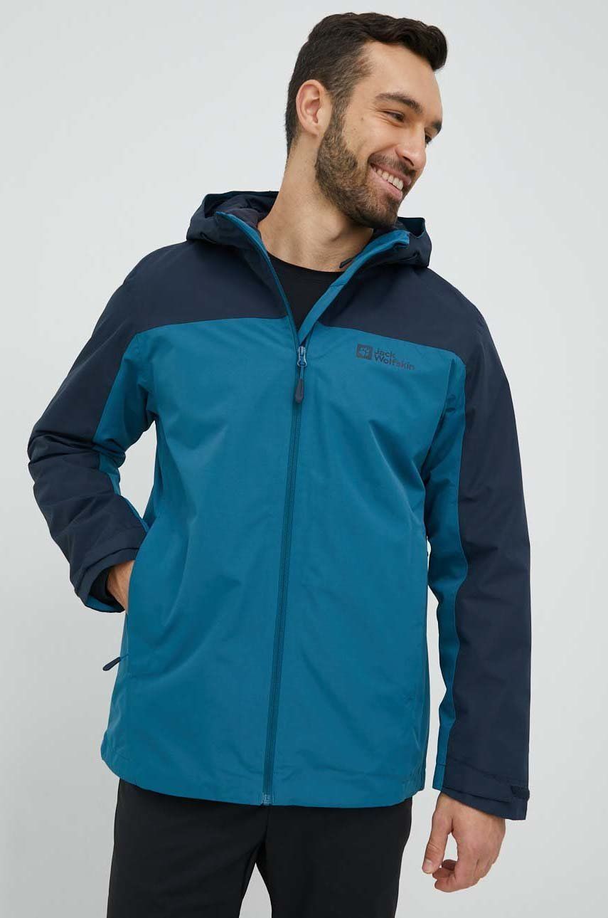 Vetrovka Jack Wolfskin Taubenberg 3in1 Jacket Modrá | 1115311, 0