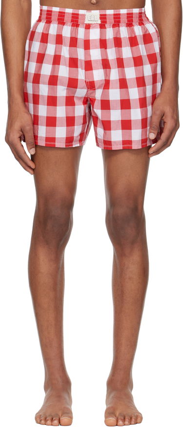 Boxerky ERL ERL Gingham Boxer Shorts Červená | ERL10UW01, 0