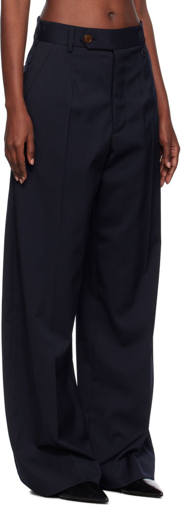 Nohavice Vivienne Westwood Vivienne Westwood Lauren Wide-Leg Trousers Navy | 1F01000Z-W018V-, 1