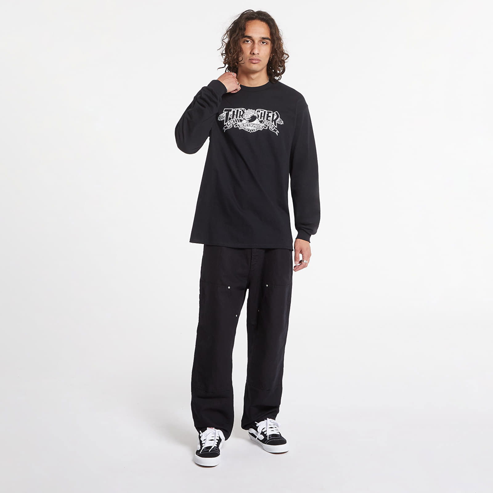 T-shirt Mag Banner Long Sleeve Black