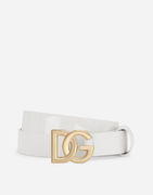 Dolce & Gabbana Patent Leather Belt with DG Logo