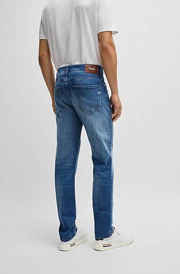 Džínsy BOSS Delaware Slim-Fit Jeans Modrá | 50520856, 1