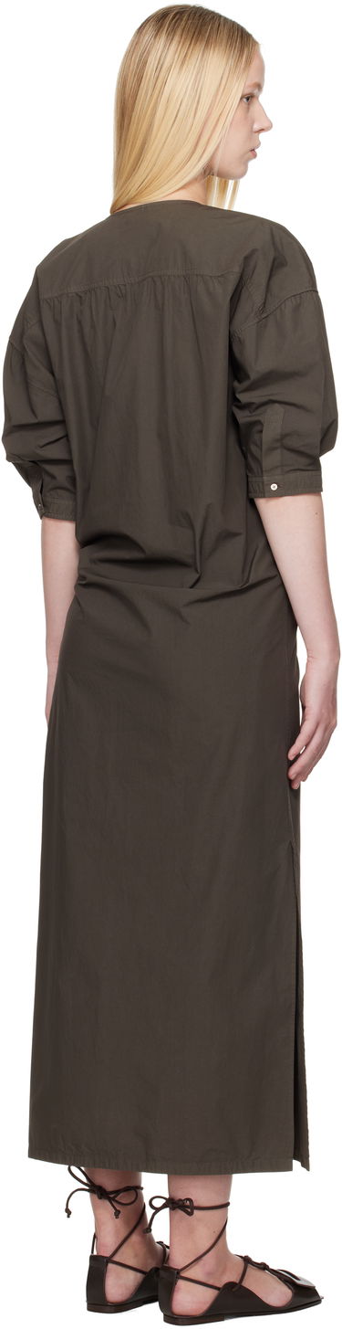 Šaty LEMAIRE Lemaire Short Sleeve Twisted Midi Dress Zelené | DR1100 LF1356, 2