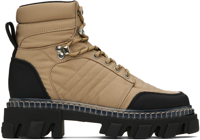 Tenisky a topánky GANNI GANNI Cleated Hiking Boots Béžová | S1985