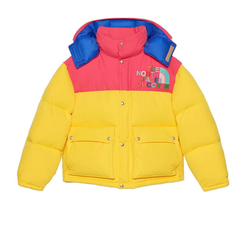 Prešívaná bunda Gucci The North Face x Down Jacket Yellow/Multicolor Žltá | ‎672457 XAAER 7295